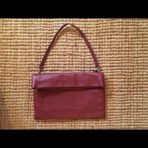 New Gianni Chiarini Russet Kidskin Leather Clutch